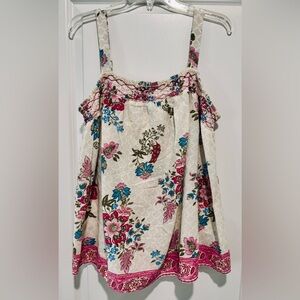 NWOT Lane Bryant Floral Tank Top in Pink and Blue